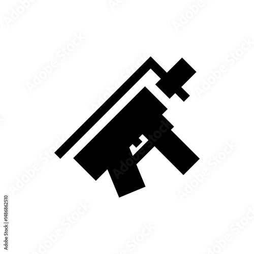 gun icon, weapon icon illustration on transparent background, svg file
