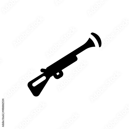 gun icon, weapon icon illustration on transparent background, svg file