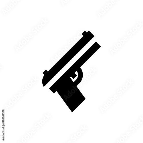 gun icon, weapon icon illustration on transparent background, svg file