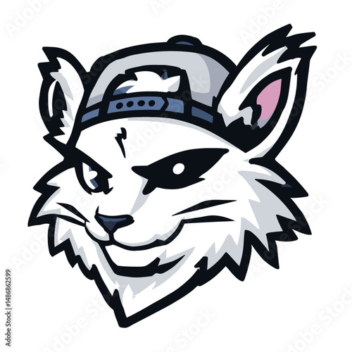 Cartoon cat heads wearing caps and confident smirks in street vector illustration great for urban style branding and pet mascot collections