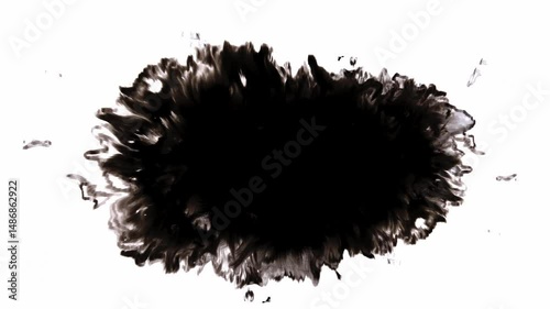 Stunning Dynamic Ink Splashes on a Bright White Background Creating EyeCatching Visuals