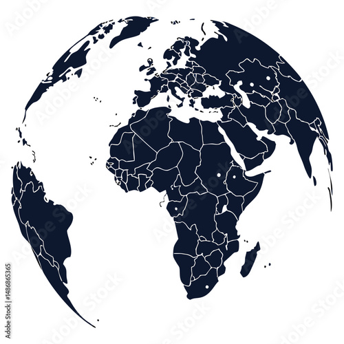  silhouette earth hour on white background