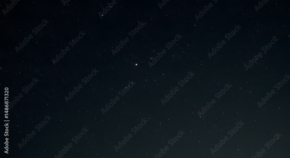 Obraz premium Starry Night Sky View with Dark Silhouette Perfect for Backgrounds