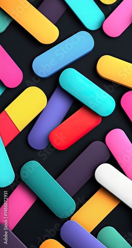 Colorful capsule pattern background.