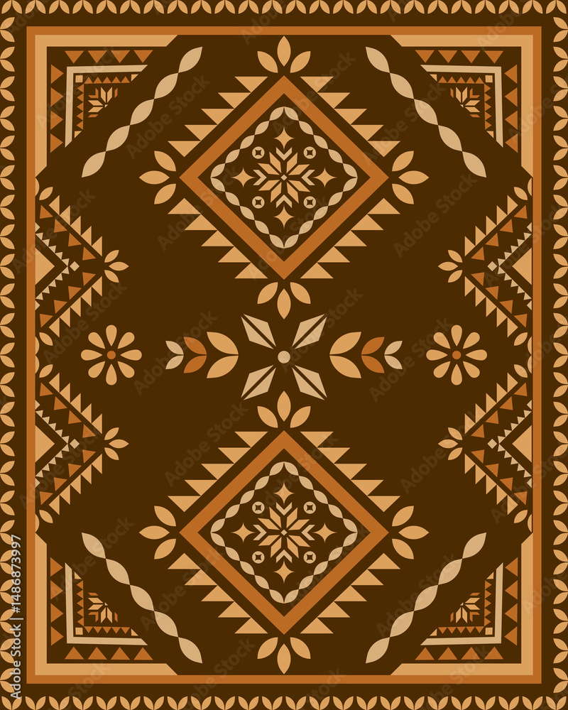 Obraz premium Southwest Native seamless pattern ethnic tribal Aztec geometric Navajo Native American fabric colorful design vector for textile print