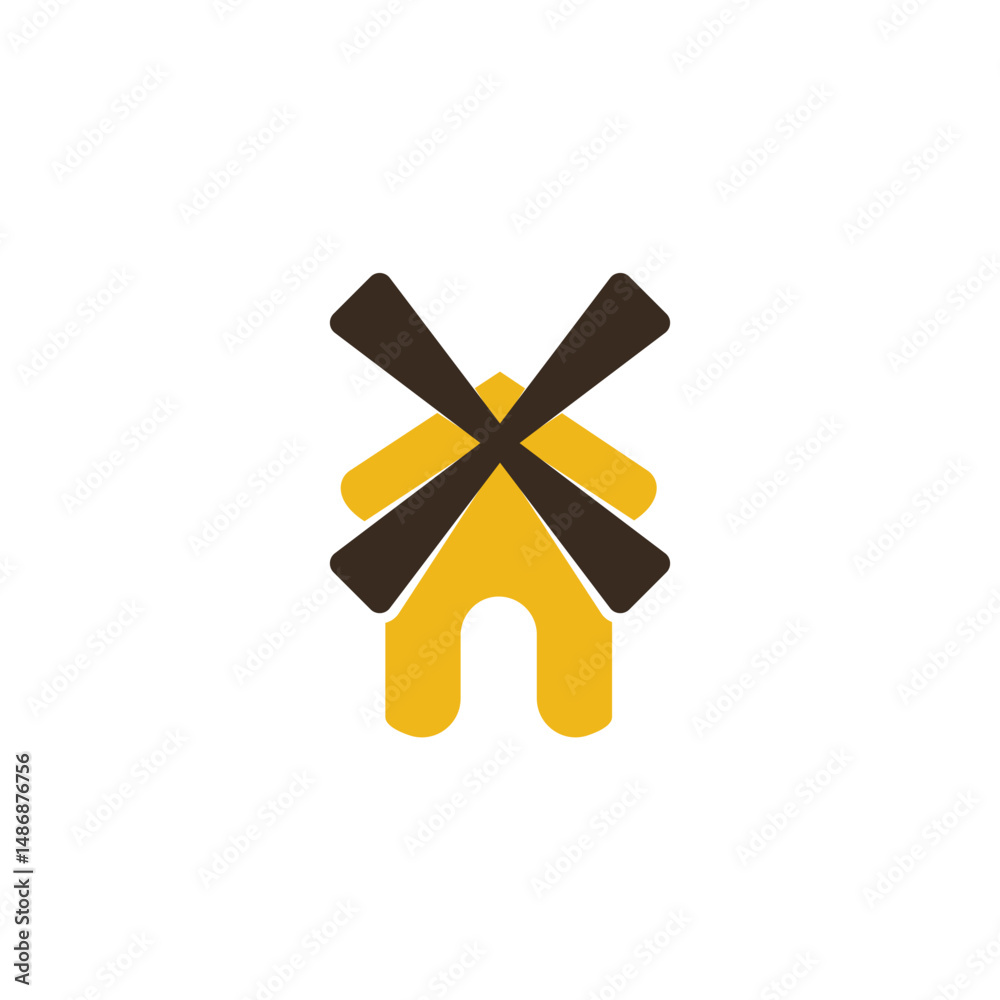 Obraz premium Windmill logo design template