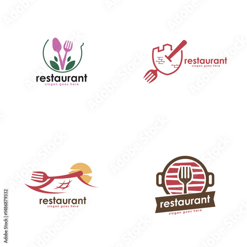 Restaurant bussines logo design template