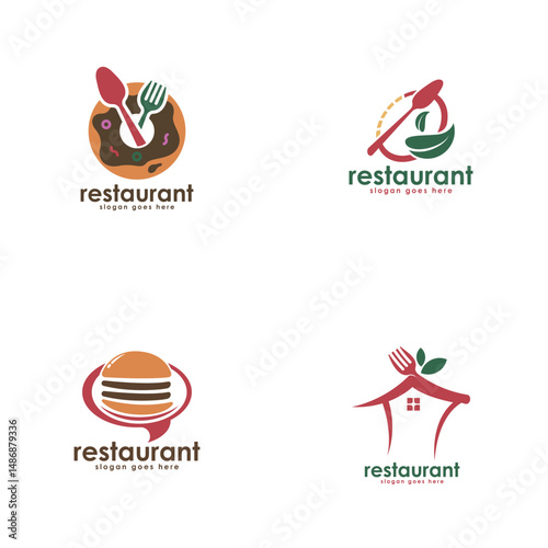 Restaurant bussines logo design template