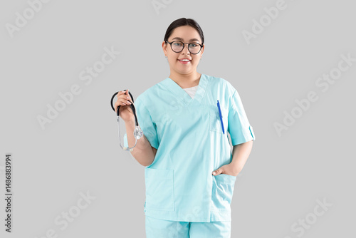 Female doctor with stethosc...