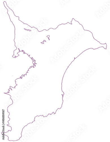 千葉県　地図　白　イラスト
