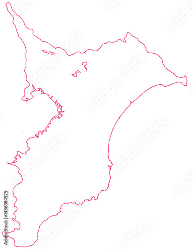 千葉県　地図　白　イラスト