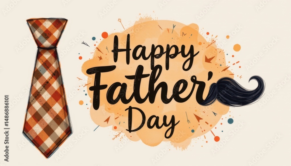 Obraz premium Father's day celebration home digital card festive close-up family appreciation