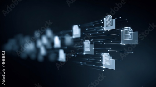 Abstract digital stream representation of electronic documents and data flow