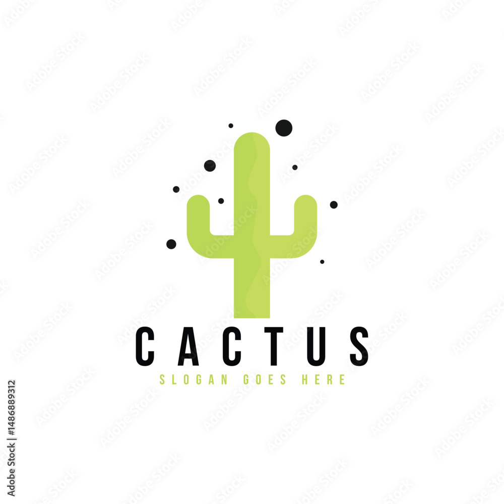 Obraz premium Cactus logo design template