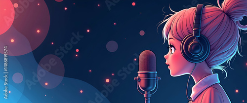 Elevate Your Podcast with Stunning Visuals: Dynamic Illustrations & Strategic Layouts for Enhanced Digital Engagement & Brand Recognition in Photo Stock Concept