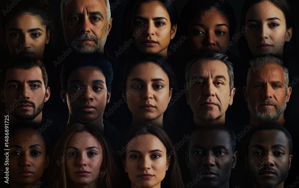 Fototapeta premium Human rights importance - social justice, equality advocacy, individual dignity, inclusive society, racial equality, human respect, empowerment values, fairness principles, freedom support.