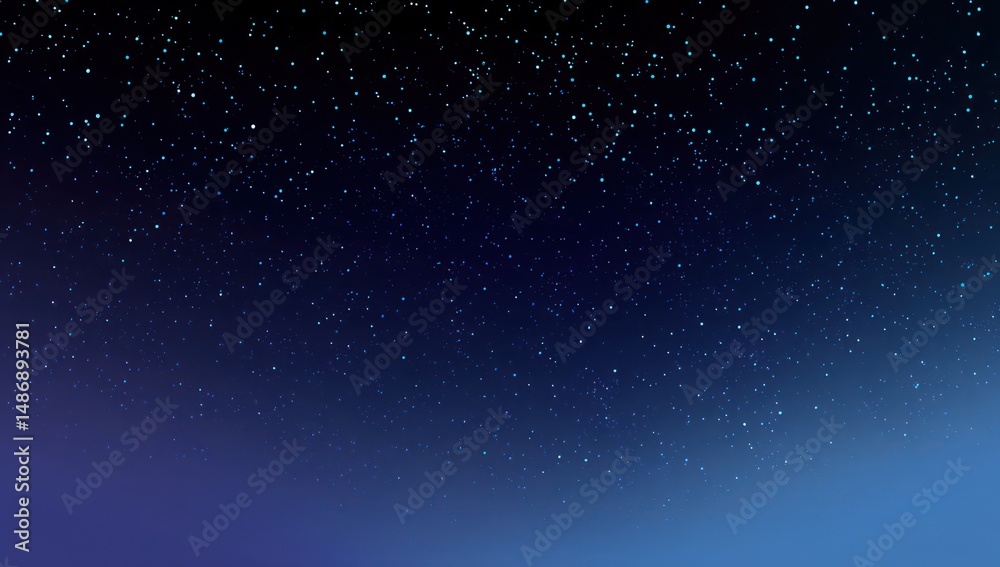 Fototapeta premium Smooth, blurred gradient from midnight blue to starry black, creating an atmospheric effect.