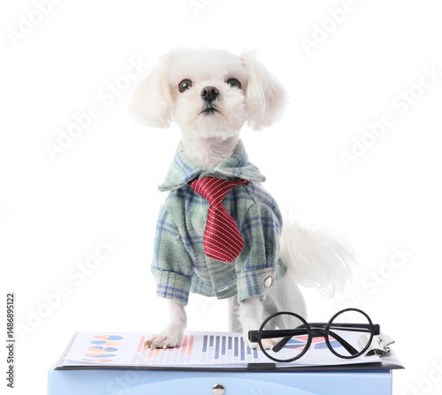 Funny business Maltese dog ...