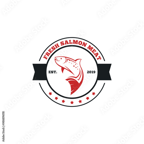 Salmon logo design template