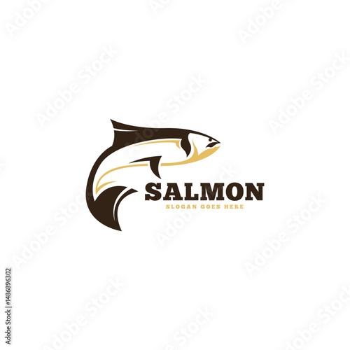Salmon logo design template