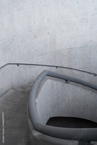 The interior of modern concrete buildings