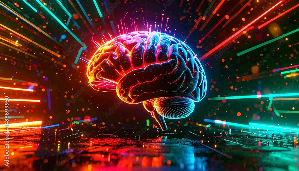Obraz premium A digital world where reality meets fantasy. 
