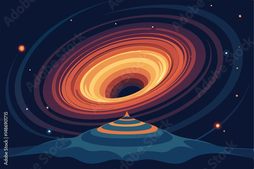 Mesmerizing Silhouette of Wormhole Rift Opening in the Cosmic Void