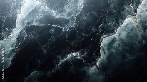 Abstract Dark Blue Gray Background with Glimmering Particles and Fluid Motion