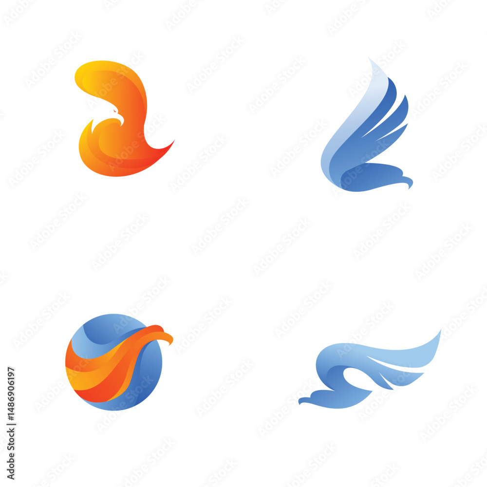 Fototapeta premium Eagle logo design template