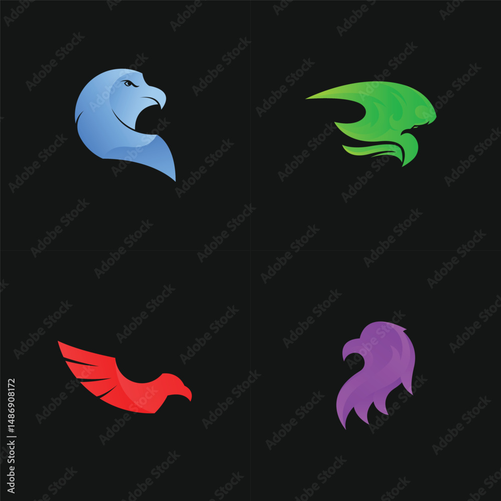 Fototapeta premium Eagle logo design template
