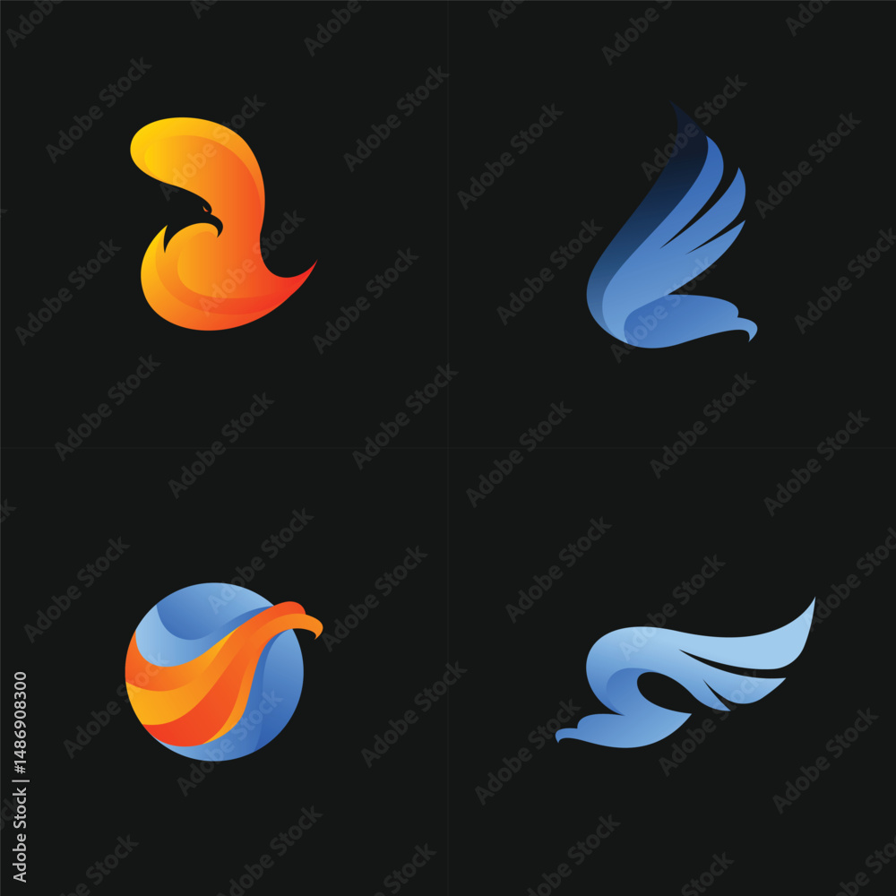 Fototapeta premium Eagle logo design template