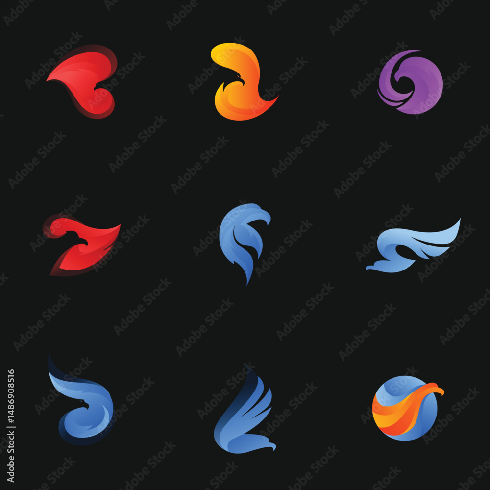Fototapeta premium Eagle logo design template