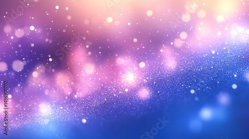 Abstract Purple Pink Blue Glitter Background with Sparkling Lights