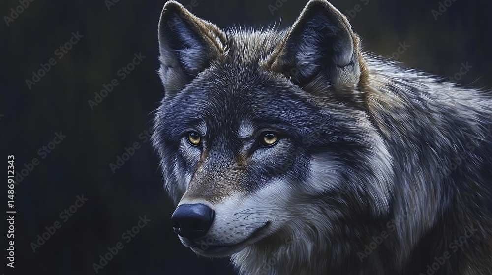 Obraz premium Wolf portrait closeup