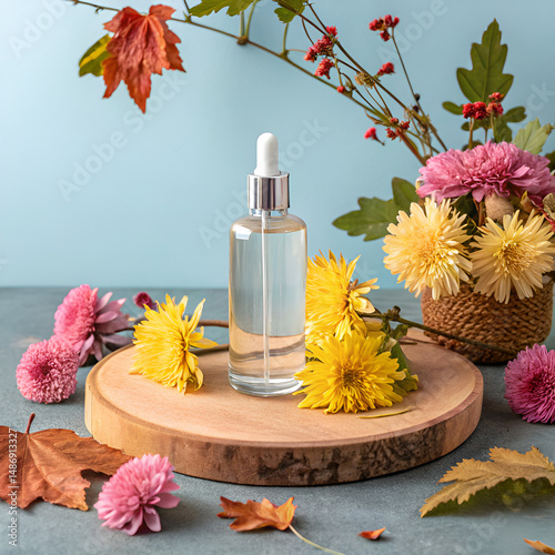 spa still life with essential oils