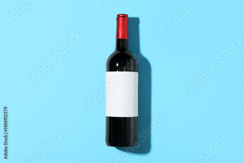 Bottle of wine with blank l...