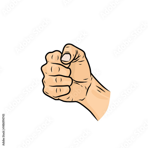 vector symbol of clenched fist which can mean spirit or fight
