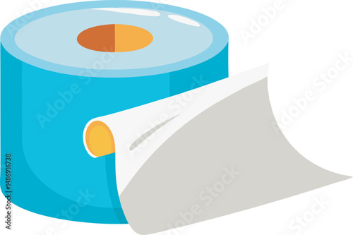 A clean, high-quality vector art illustration of paper towels, featuring realistic textures and details, ideal for commercial or editorial use.