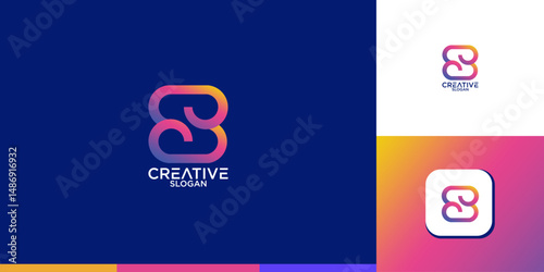 collection of letter s abstract monogram logo design vector	