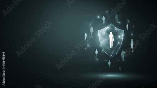 Digital Network with Shield Protecting Human