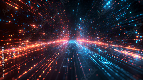 Digital Light trails on the road