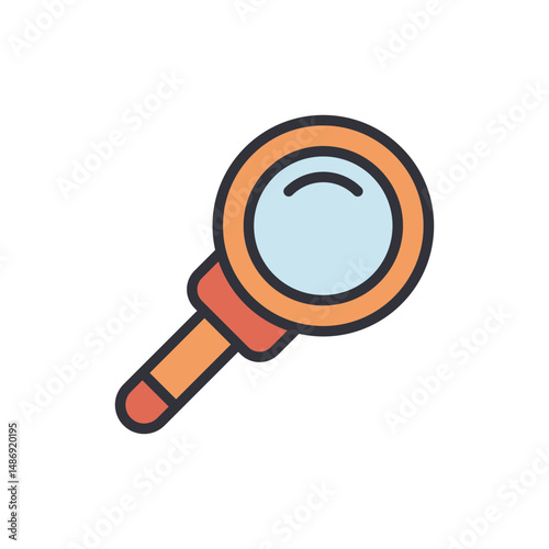 Magnifying Glass Icon With Transparent Background For Research And Investigation