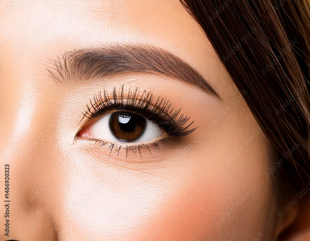 Obraz premium 若い女性の目元のクローズアップ