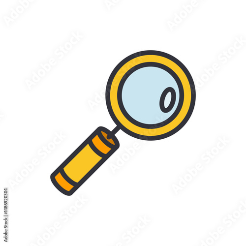 Modern Magnifying Glass Symbolizing Research And Investigation Tool