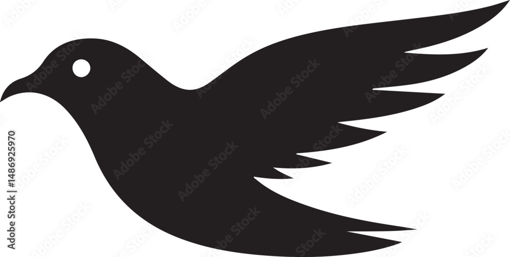 Fototapeta premium Elegance of a Black and White Bird
