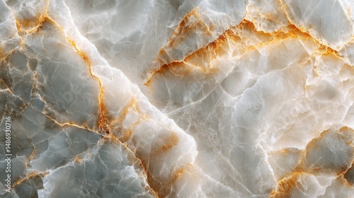 Detailed White Gold Grey Marble Texture Background