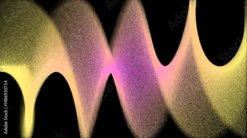 Wave. Spiral. Animated wave. Particles. Transparent background with wave. Alpha channel. Transition.
