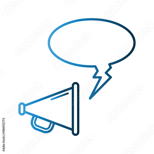 Megaphone icon design template