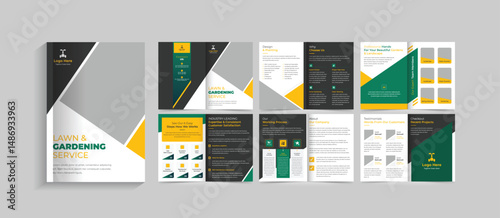 Lawn Care Service Brochure Design Template