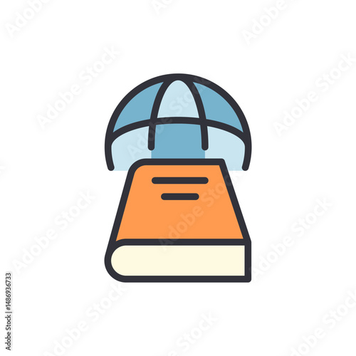 Worldwide Education Concept With Globe Floating Above An Open Book